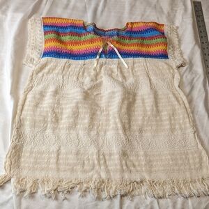 Embroidered Mexican tunic top boho